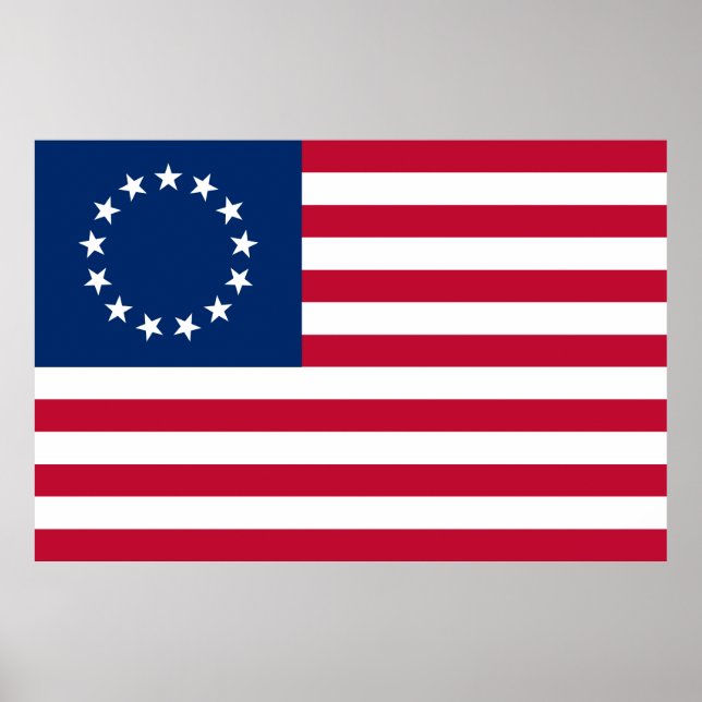 Betsy Ross Old Glory American USA Flag Poster (Vorne)