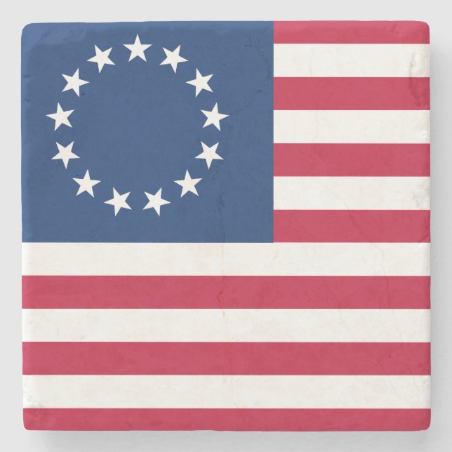 Betsy Ross Old Glory American USA Flag Steinuntersetzer (Vorderseite)