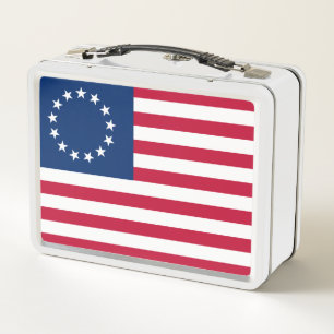 Betsy Ross Old Glory Amerikanische USA-Flagge Metall Brotdose