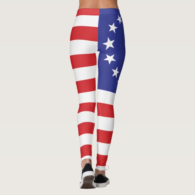 Betsy Ross Originalflagge Leggings (Rückseite)