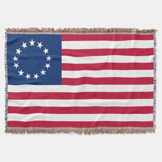 Betsy Ross United Staaten Flag Circa 1777 Decke (Vorderseite)