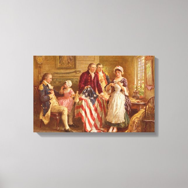 Betsy Ross Wrapped Canvas Print Leinwanddruck (Vorderseite)