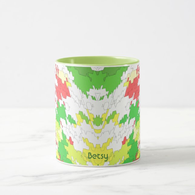 BETSY ~ White Green Yellow CHRISTMAS Tasse (Zentrum)