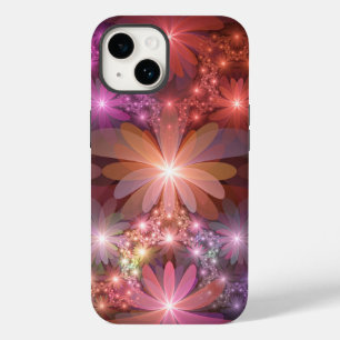 Bett aus Blumen Bunt Glänzende Abstrakte Fraktal-K Case-Mate iPhone 14 Hülle