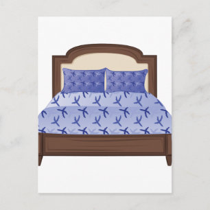 Bett Postkarte