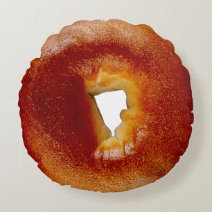 Bett und Bagel Rundes Kissen