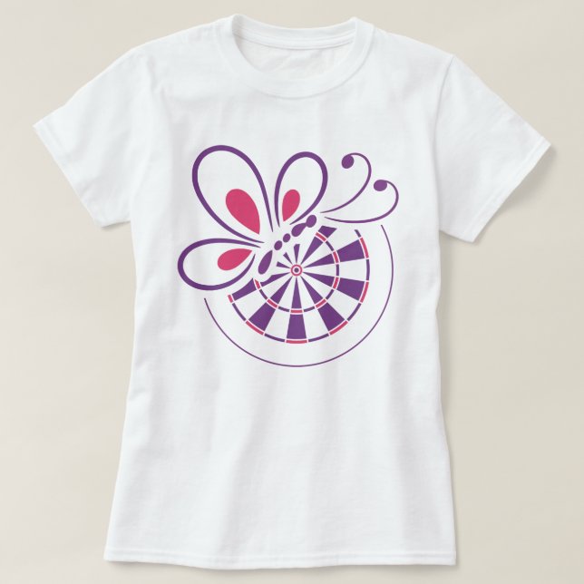 Bett und Schmetterling T-Shirt (Design vorne)