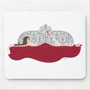 Bett-Weiß Mousepad