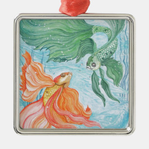 Betta Dance Ornament Aus Metall