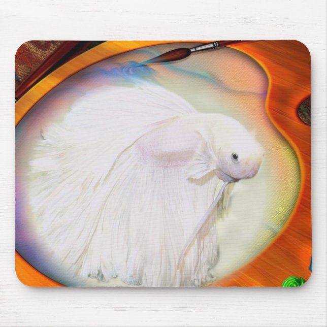 Betta Fisch-Mausunterlage Mousepad (Vorne)