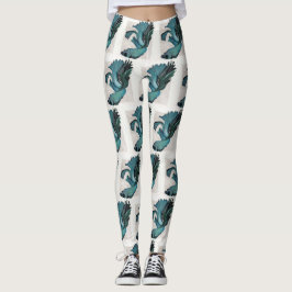 Betta Fish Aquamarin Green Art Piece Workout Leggi Leggings