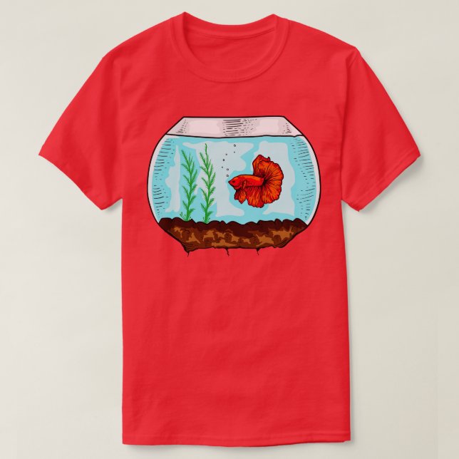 Betta Fish Aquarium Aquarist T-Shirt (Design vorne)