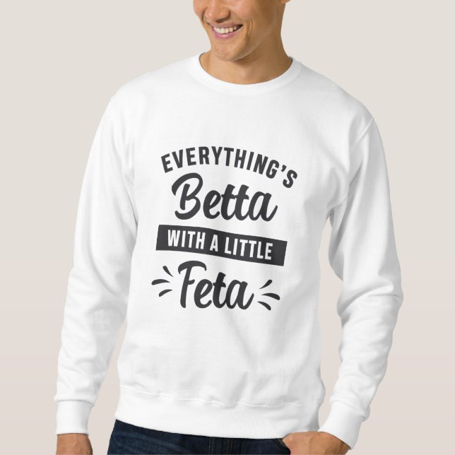 Betta Fish Betta mit einem kleinen Fisch Fish Love Sweatshirt (Vorderseite)