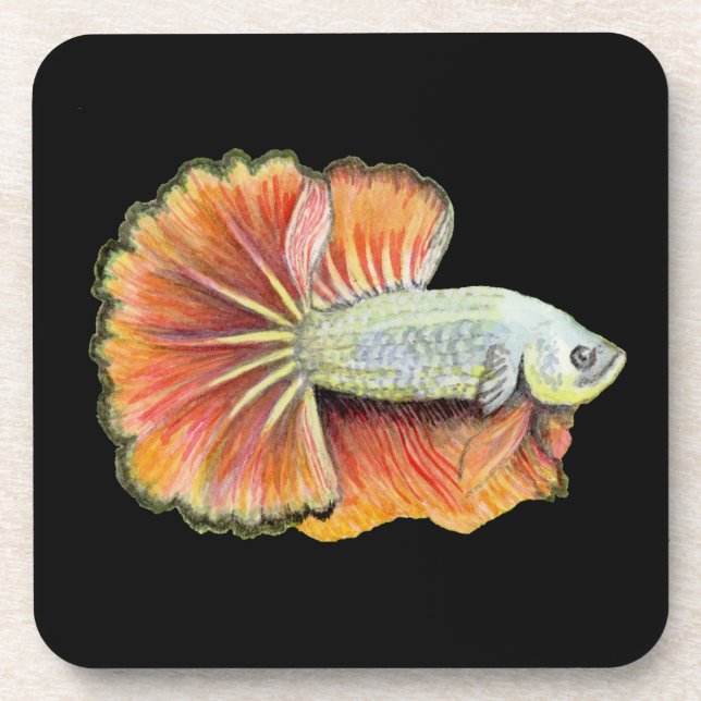 Betta Fish Beverage Coaster Getränkeuntersetzer (Vorderseite)