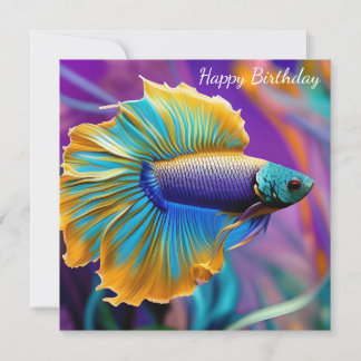 Betta Fish, blaues Gold lila Geburtstag