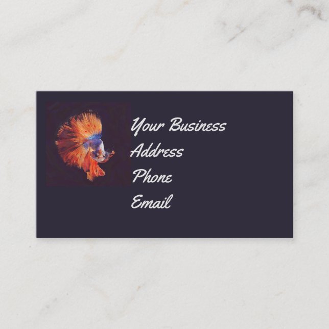 Betta Fish Business Card Visitenkarte (Vorderseite)
