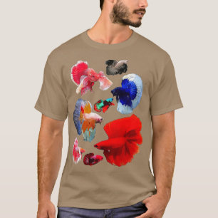 Betta Fish Color Collage T-Shirt