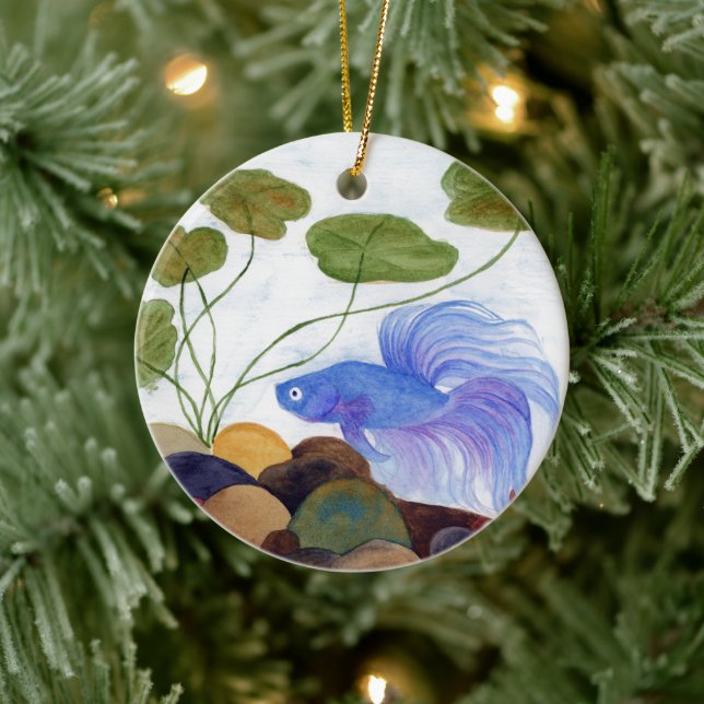Betta Fish Keramik Ornament (Baum)