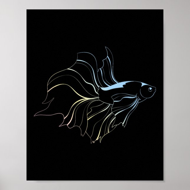Betta Fish Lover Siamese Fighting Fish Aquarium Be Poster (Vorne)