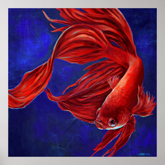 Betta Fish Painting Print Poster (Vorne)