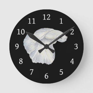 Betta Fish Round Clock Runde Wanduhr