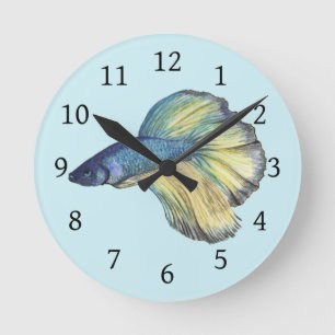 Betta Fish Runde Wanduhr