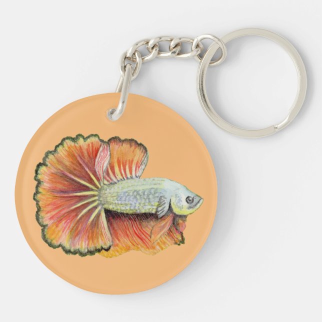 Betta Fish Schlüsselanhänger (Rückseite)