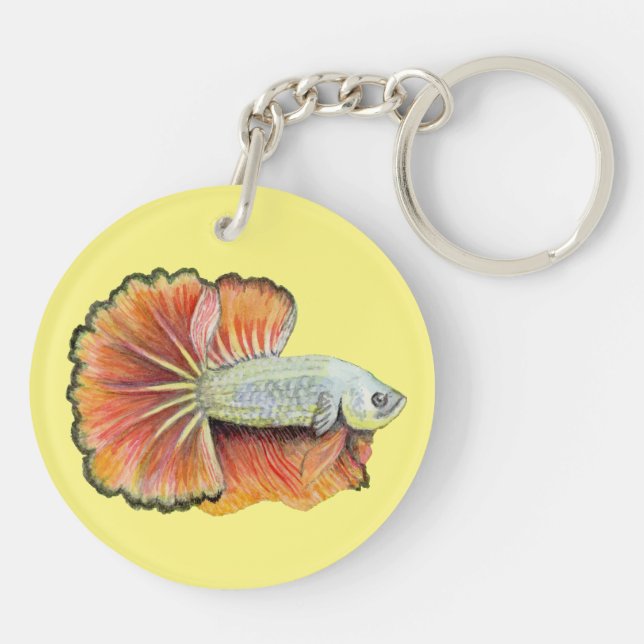 Betta Fish Schlüsselanhänger (Rückseite)