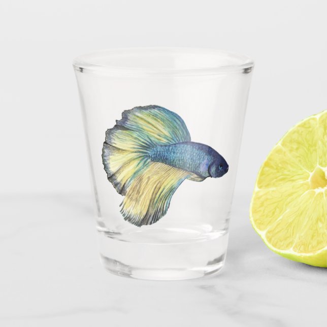 Betta Fish Shot Glass Schnapsglas (Vorderseite)