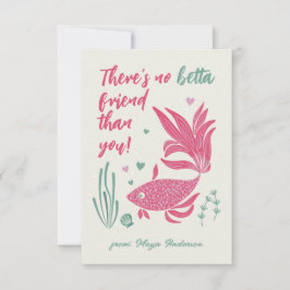 Betta Fish Valentine's Day Card