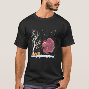 Betta Fish Weihnachtsmannmütze Festlicher Baum Wei T-Shirt
