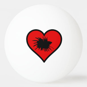 Betta Herz-Liebe-Fisch-Silhouette Tischtennisball