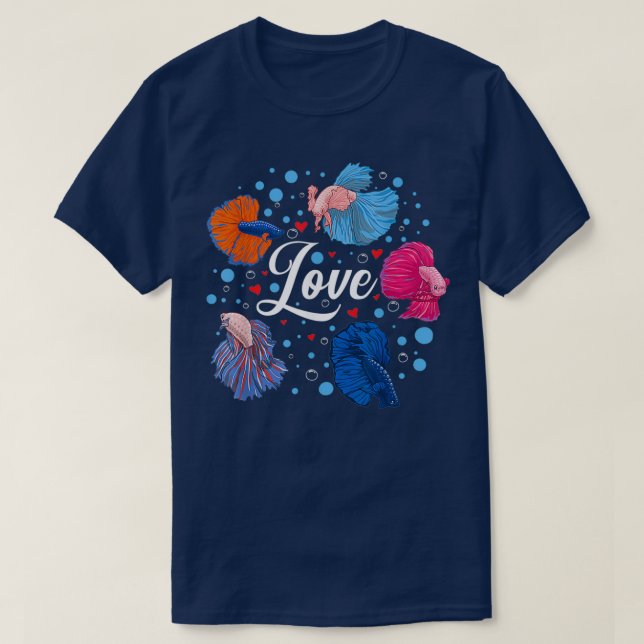 Betta Liebe Fisch Lover Pet Mama Siam Kampfflugzeu T-Shirt (Design vorne)