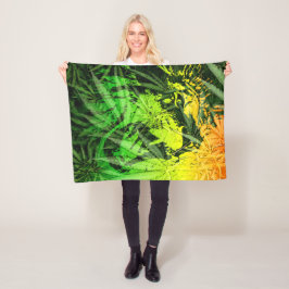 Bettdecke Farben der Reggae mit Löwen und der Fleecedecke