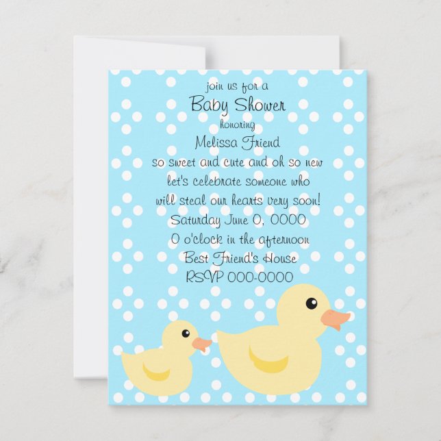 Bettente in blau einladung (Vorderseite)