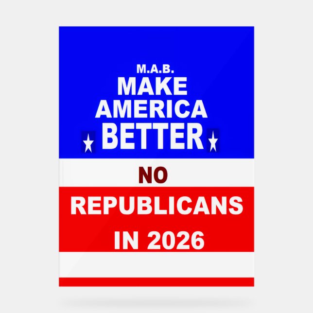 Better America Acrylschild (Vorderseite)