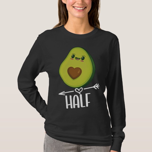 Better Half Couple Sliced Avocado  Valentine s Day T-Shirt (Vorderseite)