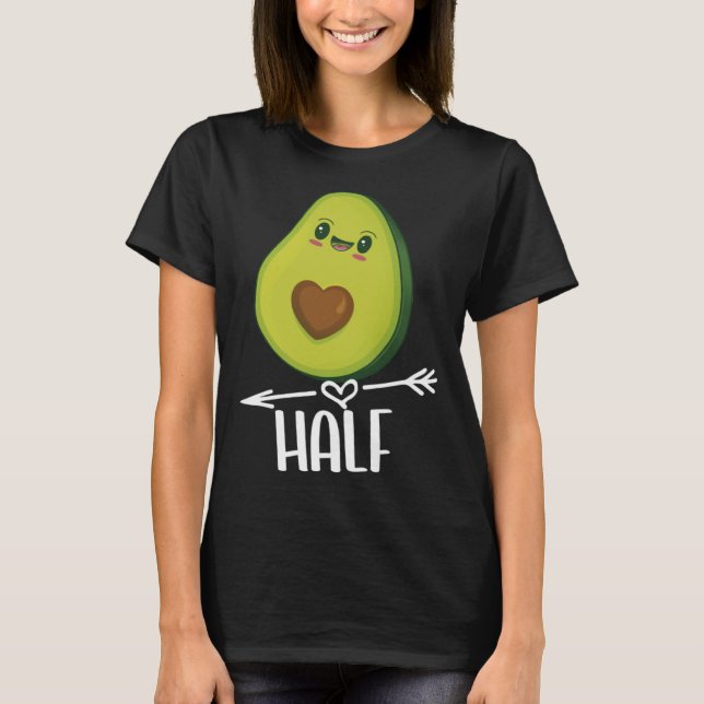 Better Half Couple Sliced Avocado  Valentine s Day T-Shirt (Vorderseite)