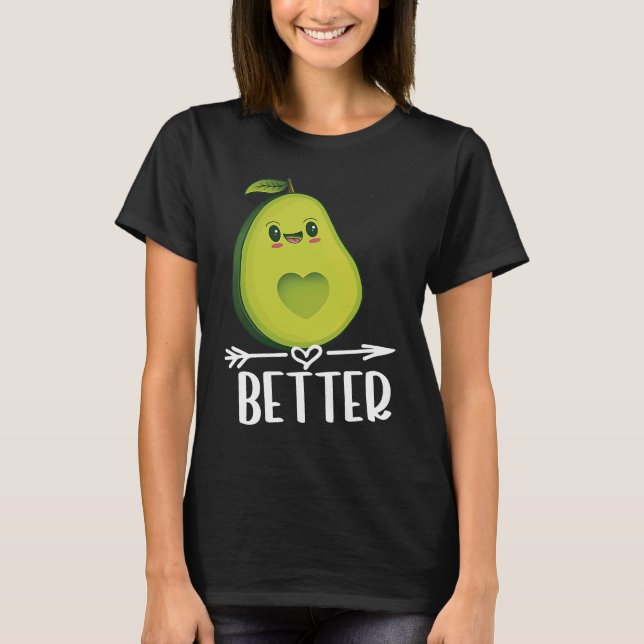 Better Half Couple Sliced Avocado  Valentine's Day T-Shirt (Vorderseite)