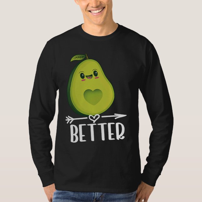 Better Half Couple Sliced Avocado  Valentine's Day T-Shirt (Vorderseite)