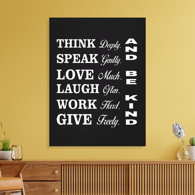 Better Human Behavior Canvas Print Leinwanddruck (Insitu (Wohnzimmer))
