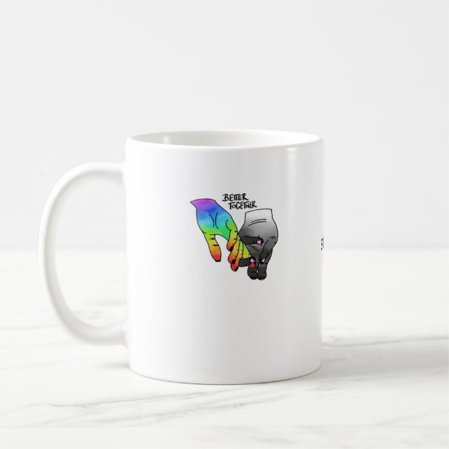Better Together Black Clean Minimal Design  Kaffeetasse (Links)
