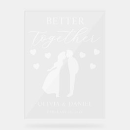 Better Together Custom Wedding Welcome Acrylschild