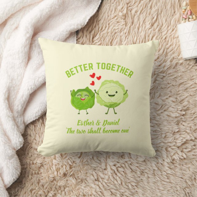 BETTER TOGETHER Cute Cabbage Valentine Couples Kissen (Decke)