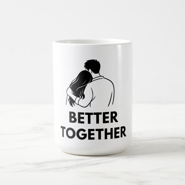 Better Together Minimal Couple Mug Kaffeetasse (Mittel)