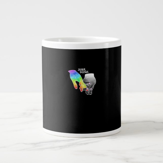 Better Together Minimal Design  Jumbo-Tasse (Vorderseite)