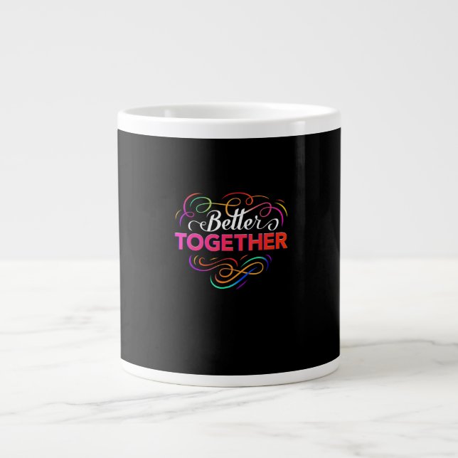 Better Together Minimal Design  Jumbo-Tasse (Vorderseite)