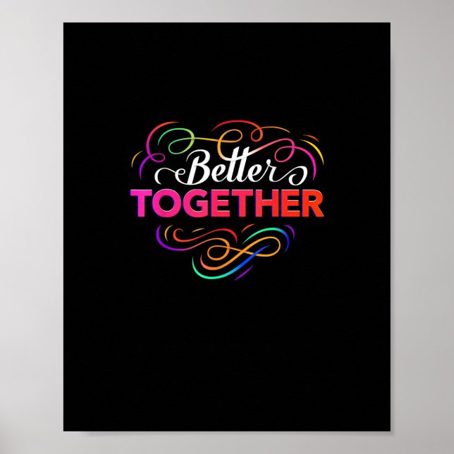 Better Together Minimal Design  Poster (Vorne)