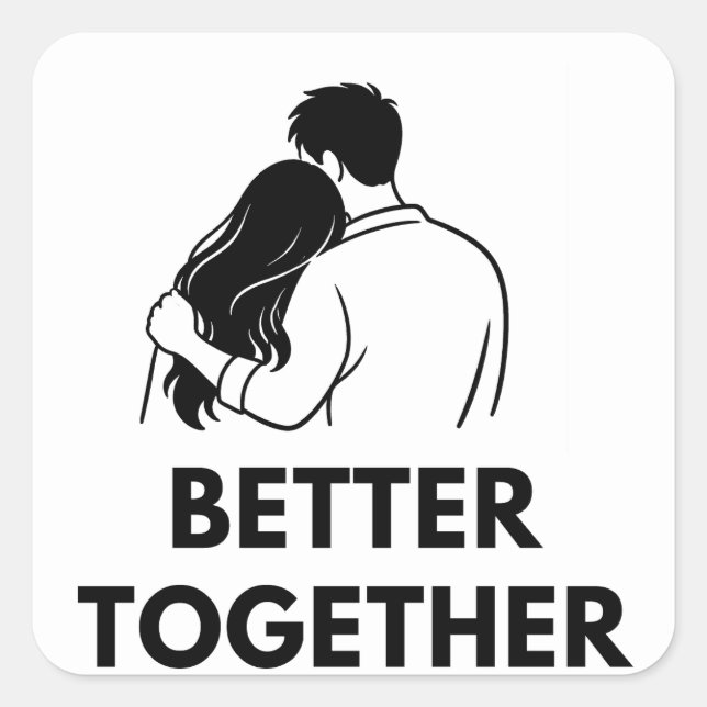 Better Together Minimal Sticker (Vorderseite)