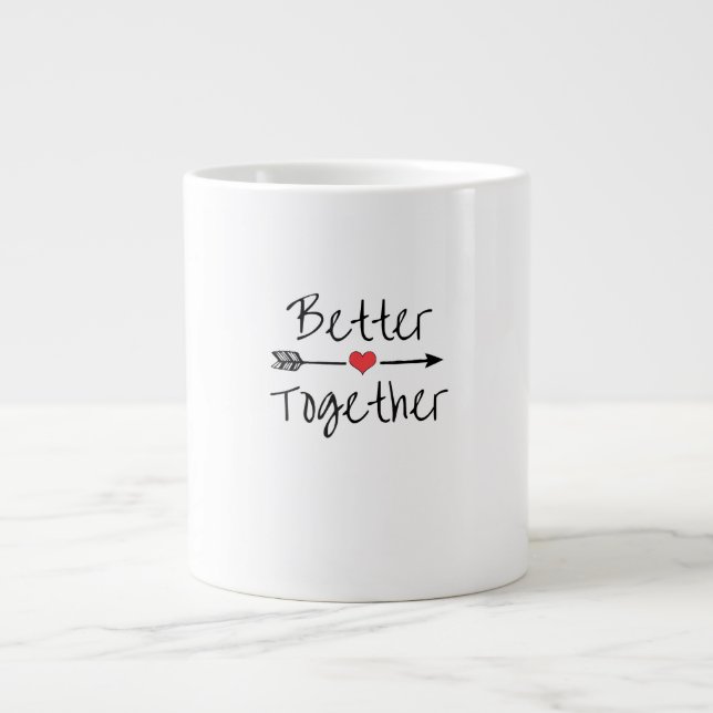 Better Together Modern Aesthetic  Jumbo-Tasse (Vorderseite)